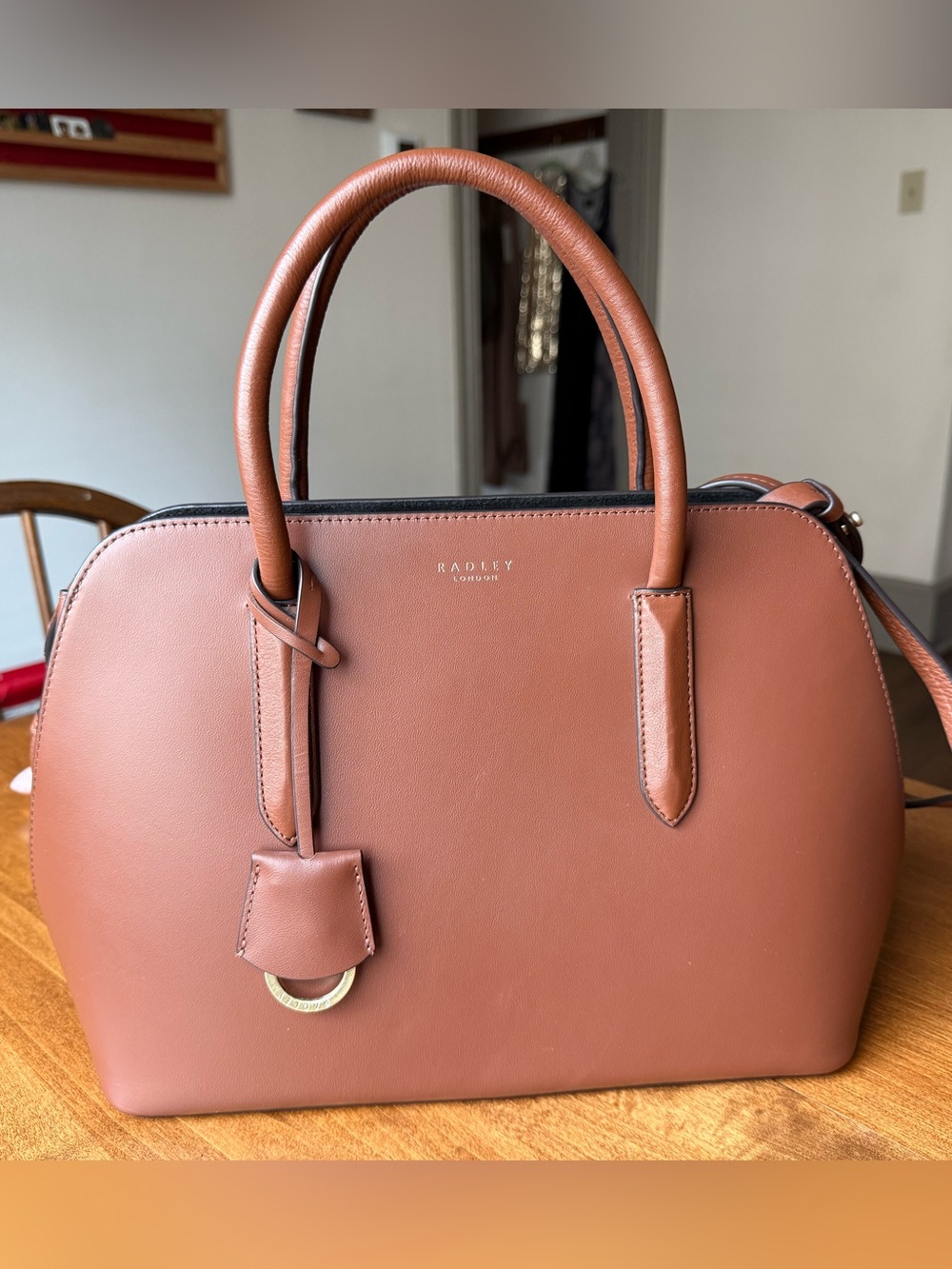 RADLEY LONDON Brown/Tan Leather Dome Satchel